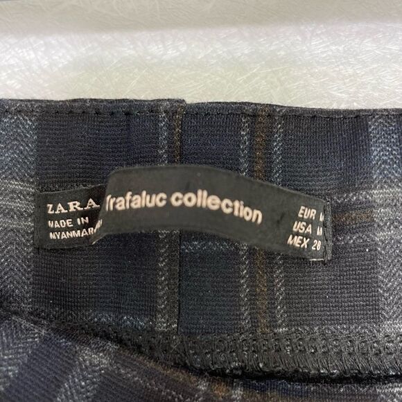 ZARA Plaid Leggings with Side Stripe M - Picture 3 of 4